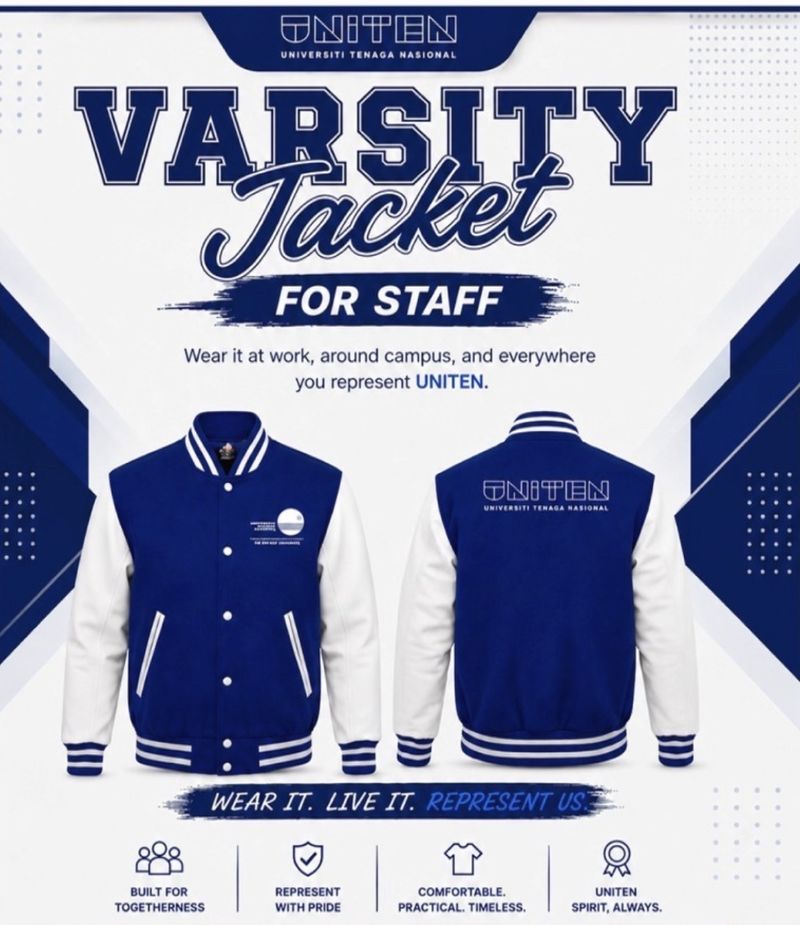 UNITEN Varsity Jacket for Staff — Wear it. Live it. Represent us.